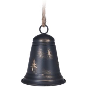 Świąteczny dzwonek Nabo czarny, 9,8 x 13 cm