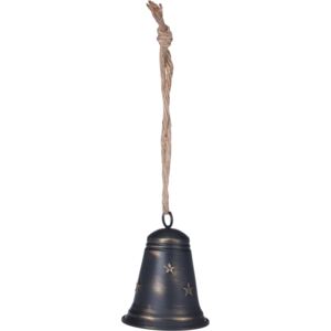 Świąteczny dzwonek Elvas czarny, 9,8 x 13 cm
