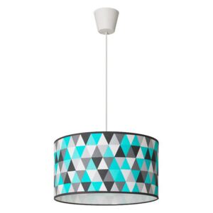 Lampa wisząca z abażurem w geometryczne wzory - EX469-Demetes