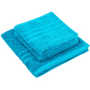 Zestaw ręczników „Classic” niebieski, 2 szt. 50 x 100 cm, 1 szt. 70 x 140 cm