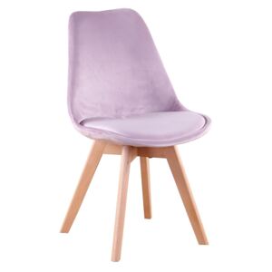 Nowoczesne Krzesło Z Poduszką - Art132C - Welur Różowy