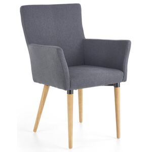 Krzesło ELIOR Ashon, szare, 61x62x92 cm