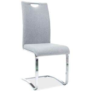 Krzesło na chromowanych płozach z uchwytem H-790 tkanina