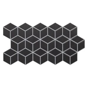 Gres szkliwiony Rhombus 26,5 x 51 cm black 0,95 m2