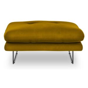 Żółty puf z aksamitnym obiciem Windsor & Co Sofas Gravity
