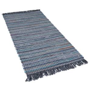 Dywan szary 80 x 150 cm bawełniany ręcznie tkany