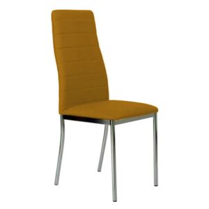 SKN Tapicerowane Krzesło Neptun MG15 (musztardowy) H-261 VELVET Fado - Żółty