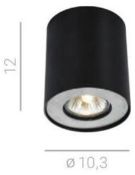 Sufitowa LAMPA spot SHANNON FH31431B-BL Italux natynkowa OPRAWA tuba downlight czarna - czarny