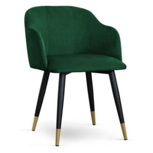 Krzesło tapicerowane MAGNEZ stylowe glamour nogi drewniane
