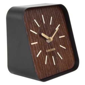 Fioletowo-czarny zegar stołowy Karlsson Squared