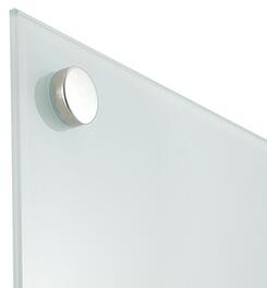 Szklana tablica magnetyczna na ścianę, biała, 600 x 900 mm