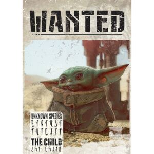 Plakat, Obraz Star Wars The Mandalorian - Baby Yoda Wanted, (61 x 91,5 cm)