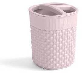Plastikowy kubeczek na szczoteczki FILO - różowa