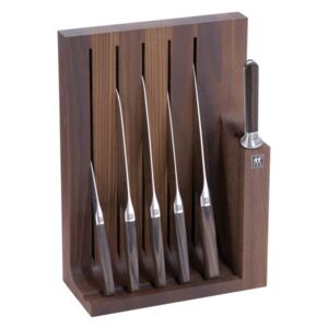 Zwilling - TWIN 1731 - zestaw noży kuchennych w drewnianym bloku magnetycznym (5 noży i ostrzałka)