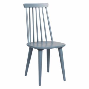 Niebiesko-szare krzesło do jadalni z drewna kauczukowca Rowico Lotta