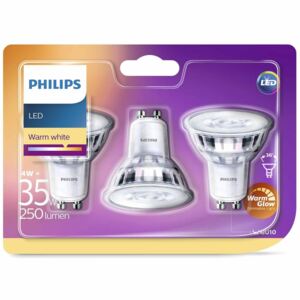 Philips Reflektory punktowe LED Classic, 3 szt., 4 W, 250 lumenów