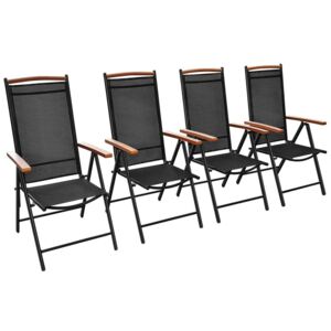Komplet ogrodowych krzeseł składanych Amareto 4 szt