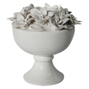 Biały wazon ceramiczny Mauro Ferretti Lilium, wysokość 25 cm