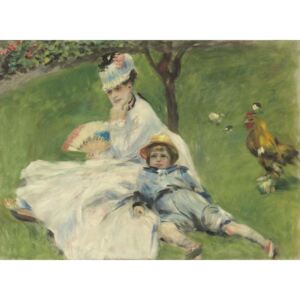 Reprodukcja Madame Monet and Her Son 1874, Pierre Auguste Renoir