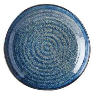 Niebieski talerz ceramiczny MIJ Indigo, ø 23 cm