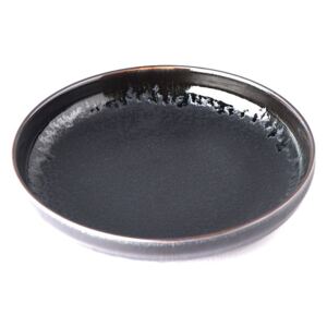 Czarny talerz ceramiczny z wysokim brzegiem MIJ Matt, ø 22 cm