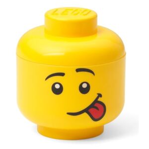Żółte pudełko w kształcie głowy LEGO® silly, 10,5x10,6x12 cm