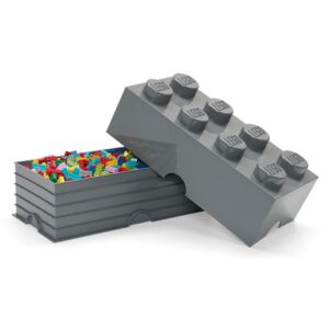 Ciemnoszary dziecięcy pojemnik LEGO® Rectangle