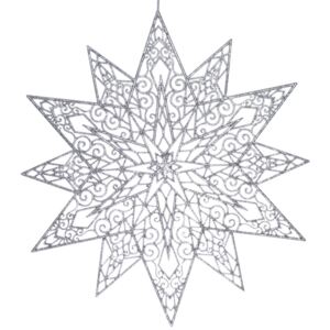 Gwiazda wisząca w srebrnej barwie Ewax Adornada, ⌀ 45 cm