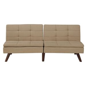 Rozkładana sofa tapicerowana jasnobrązowa RONNE