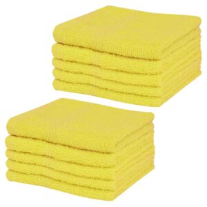 Ręczniki, 10 szt., bawełna 360 g/m², 30x30 cm, żółte