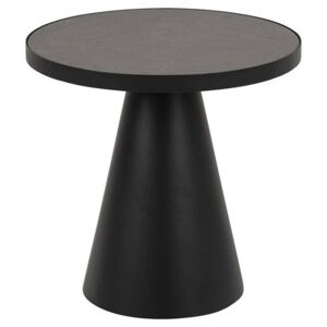 Czarny okrągły stolik kawowy - Hemas