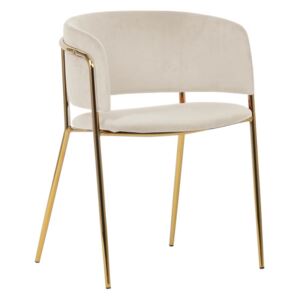 Krzesło Evia białe/złote nogi