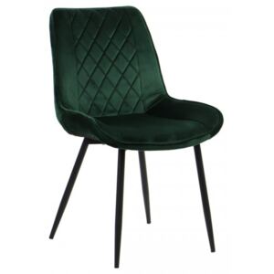 Krzesło tapicerowane do salonu, jadalni i restauracji CN-6020 - zielony