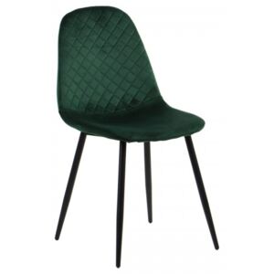 Krzesło tapicerowane do salonu, jadalni i restauracji CN-6001 - zielony