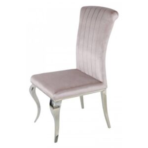 Krzesło glamour Stanley II Dusty Pink - nowoczesne krzesło tapicerowane