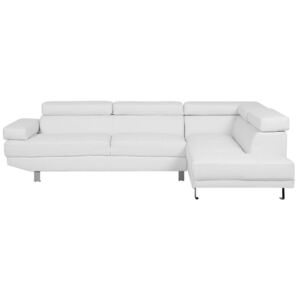 Sofa narożna BELIANI Norrea, biała, 72x261x193 cm