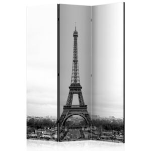 Parawan 3-częściowy - Paryż: czarno-biała fotografia [Room Dividers]
