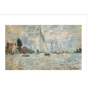Reprodukcja Regattas Boats at Argenteuil 1874, Claude Monet, (30 x 24 cm)