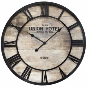 Zegar ścienny, przydatny element w stylu vintage doskonały do salonu lub sypialni
