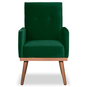 Krzesło Klematisar welurowe (Welur bawełna 100% ZIELONY)