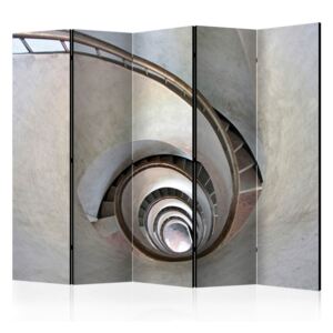 Parawan 5-częściowy - White spiral stairs II [Room Dividers]