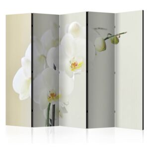 Parawan 5-częściowy - Biała orchidea II [Room Dividers]