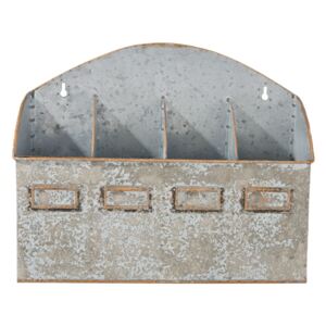 Pojemnik metalowy z przegródkami Clayre & Eef, 34x27 cm