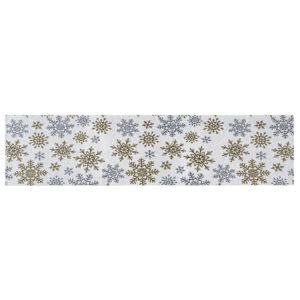 Dakls Bieżnik Snowflakes biały, 33 x 140 cm