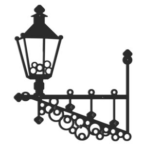 Wieszak ścienny metalowy „Lampa” W160 80cm