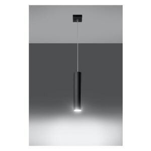 Sollux Lampa Wisząca LAGOS 1 Czarny SL.0327 Oprawa Zwis Sufitowy Oświetlenie Minimalistyczne LED