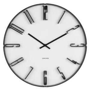 Biały zegar ścienny Karlsson Sentient, ⌀ 40 cm