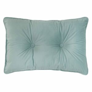 Jasnozielona poduszka Tiseco Home Studio Velvet Button, 40x60 cm