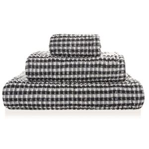 Sorema – Ręcznik Bawełniany kąpielowy LARGS Szaro-Czarny 30x50 cm