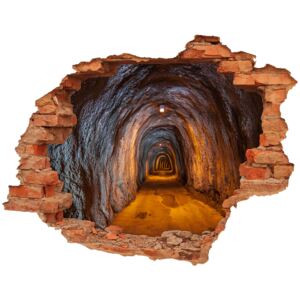 Fototapeta dziura na ścianę 3d Podziemny tunel